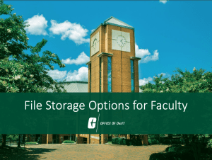 File Storage Options for Faculty